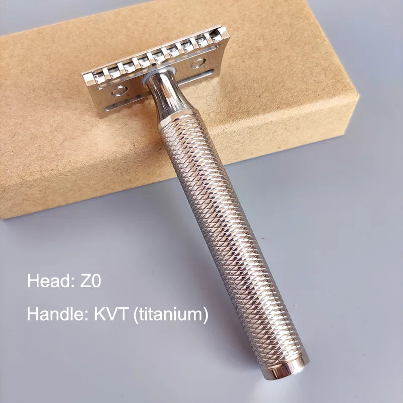 Stainless Steel Safety Razor Handle - Heavy Duty & Rust Resistant