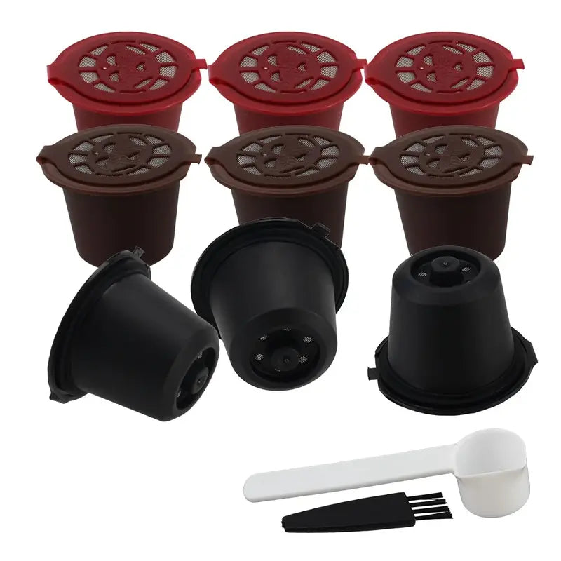 Reusable Coffee Capsules Set for Nespresso with Spoon & Brush - Food Grade PP