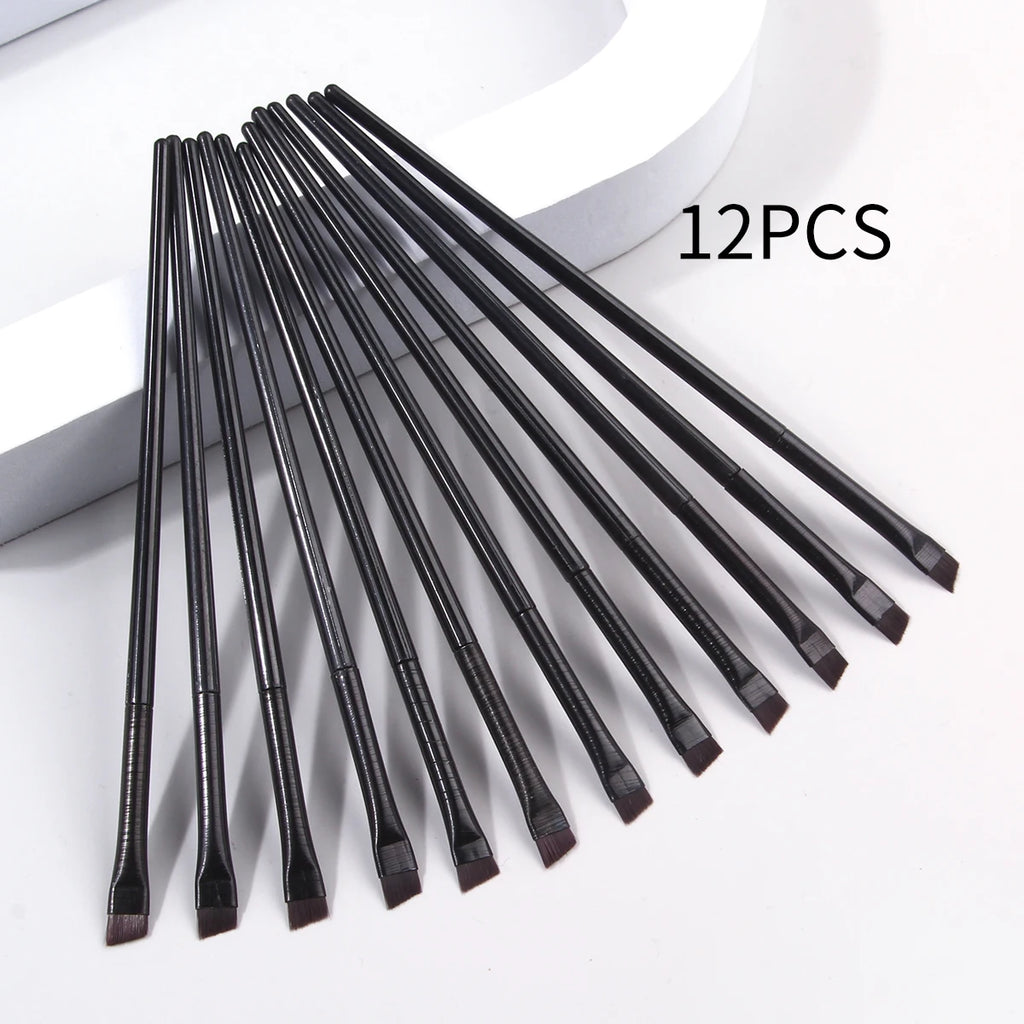 12pcs Fine Eyeliner Brush Set - Super Soft Multi-Purpose Makeup Tools