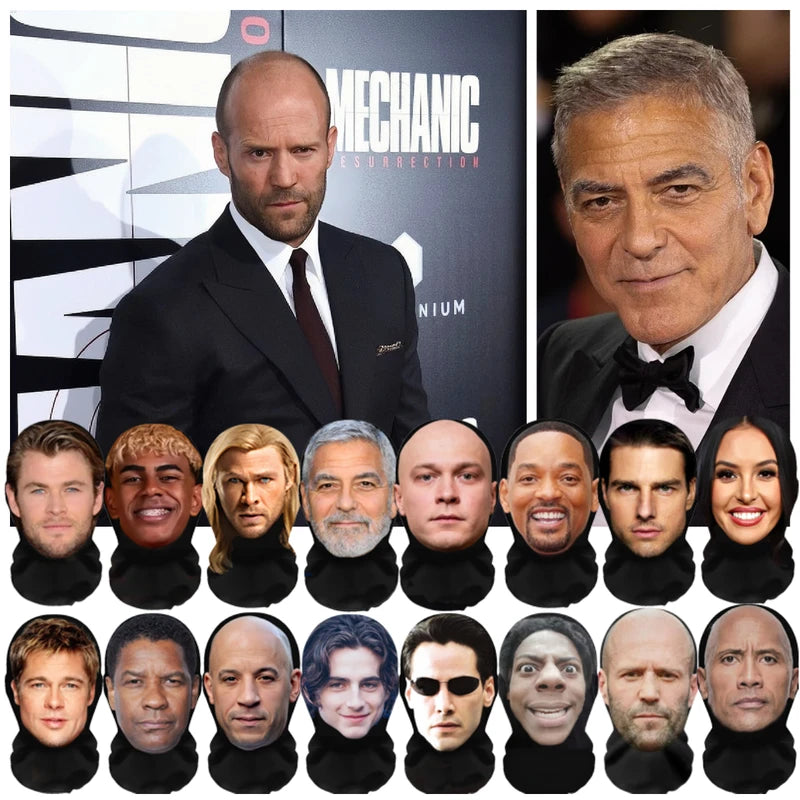 3D Funny Elastic Realistic Celebrity Mask Full Face Cosplay Halloween Prop