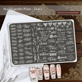 Nail Stamping Plates Stainless Steel Flower & Alphabet Patterns for Nail Art