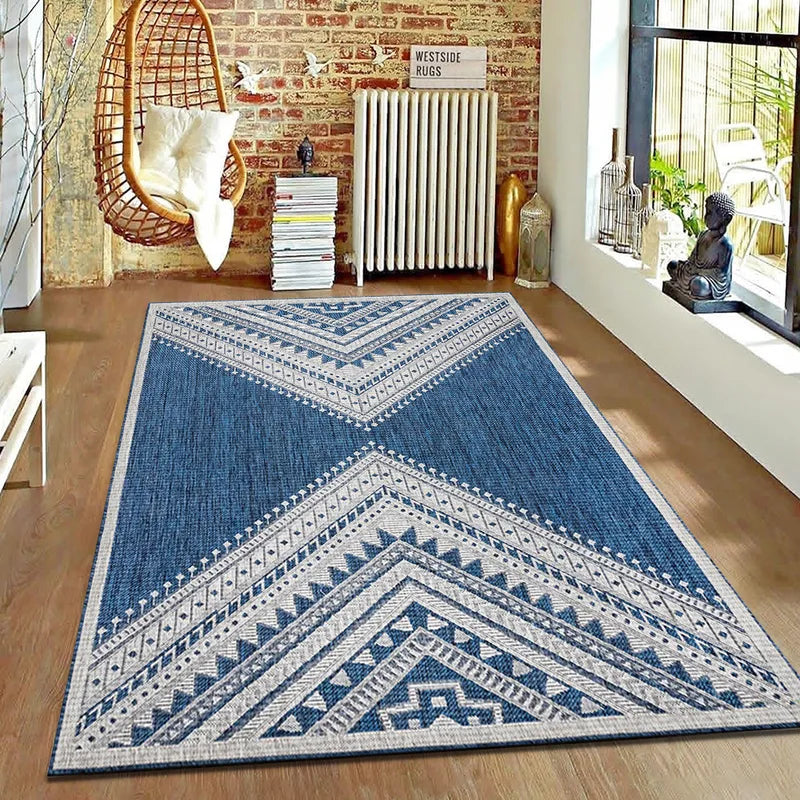 Nordic Style Retro Living Room Carpet - Non-Slip Sofa & Bedside Rug