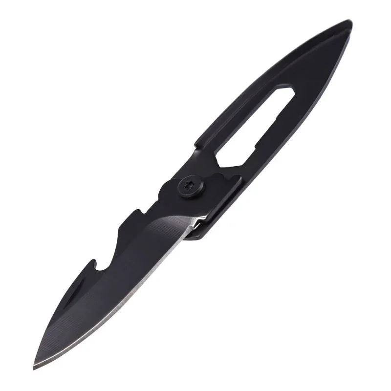 Mini Outdoor Multi Tool Folding Knife Keychain - Stainless Steel, Compact & Durable