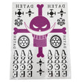 Anime Ace Portgas D Cosplay Waterproof Fake Tattoo Stickers Halloween Props