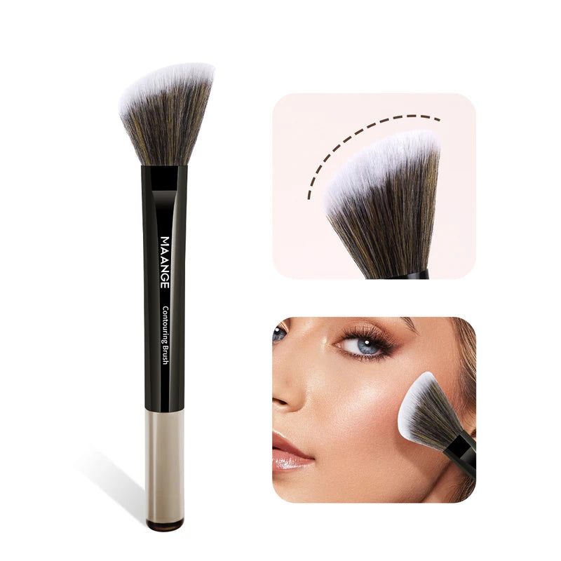 2pcs Makeup Brush Set for Face Foundation Concealer Powder Synthetic Hair