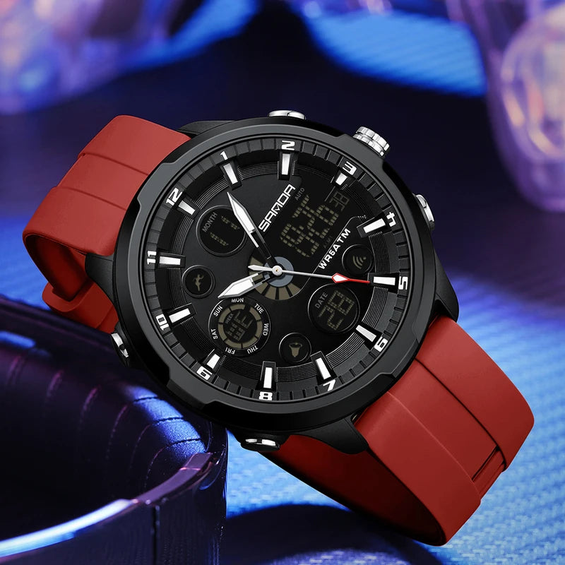 Men's Military Digital Sports Watch 50m Waterproof Quartz LED Wristwatch