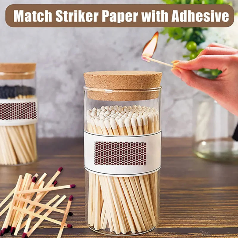 Self-Adhesive Phosphorus Match Striker Paper for DIY Crafts and Safety Use - 14 Pack