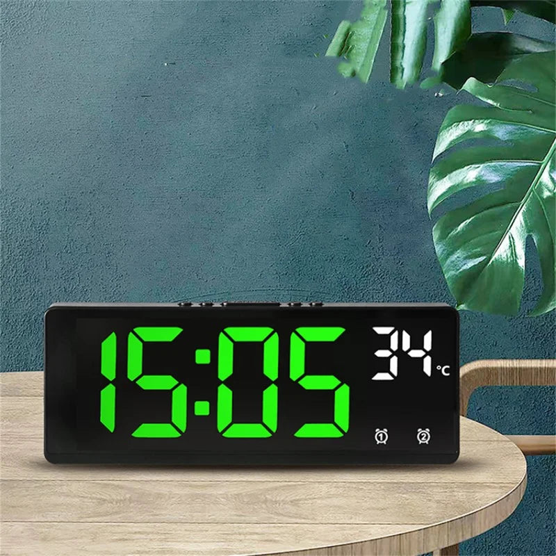 Voice Control Digital Alarm Clock with Temperature and Dual Alarm Function