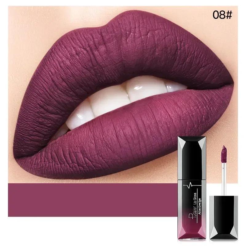 Waterproof Matte Lipstick Liquid Lip Gloss for Long-Lasting Lip Makeup