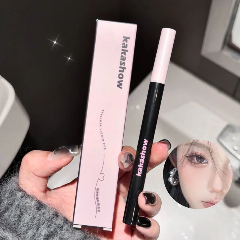 Ultra-Fine Waterproof Liquid Eyeliner Pen - Quick Dry, Matte Finish, Smudge-Proof