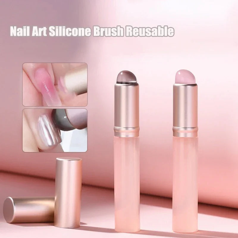 Nail Art Silicone Applicator Stick Brush for Gradient Effects and Smudging