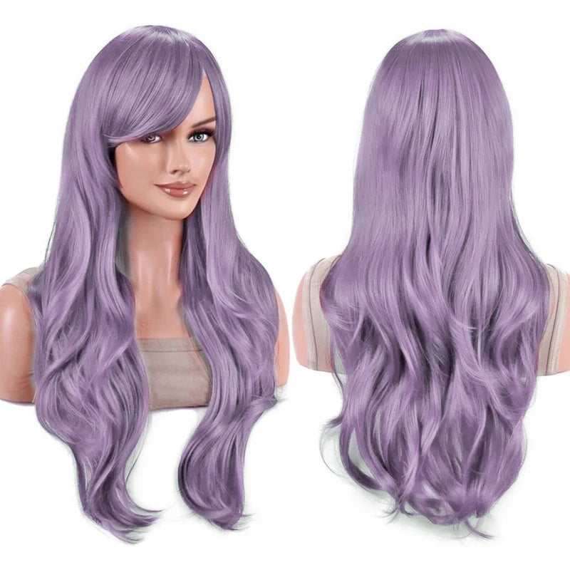 Vibrant Orange Wavy Cosplay Wig for Women - Anime, Halloween & Costume Hair