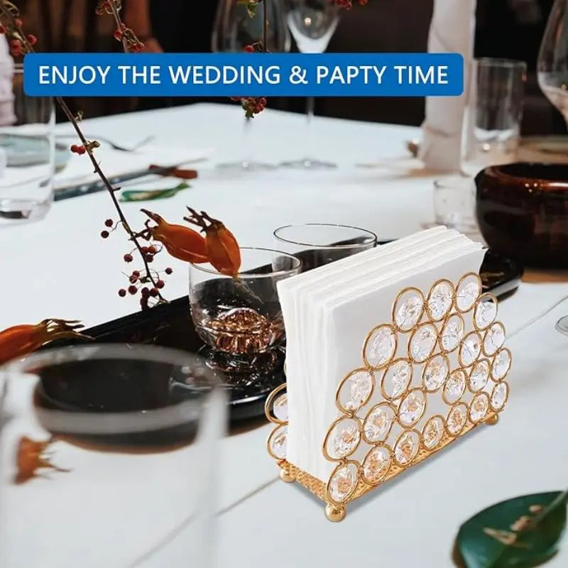 Elegant Nordic Paper Napkin Rack with Metal Finish for Kitchen & Restaurant