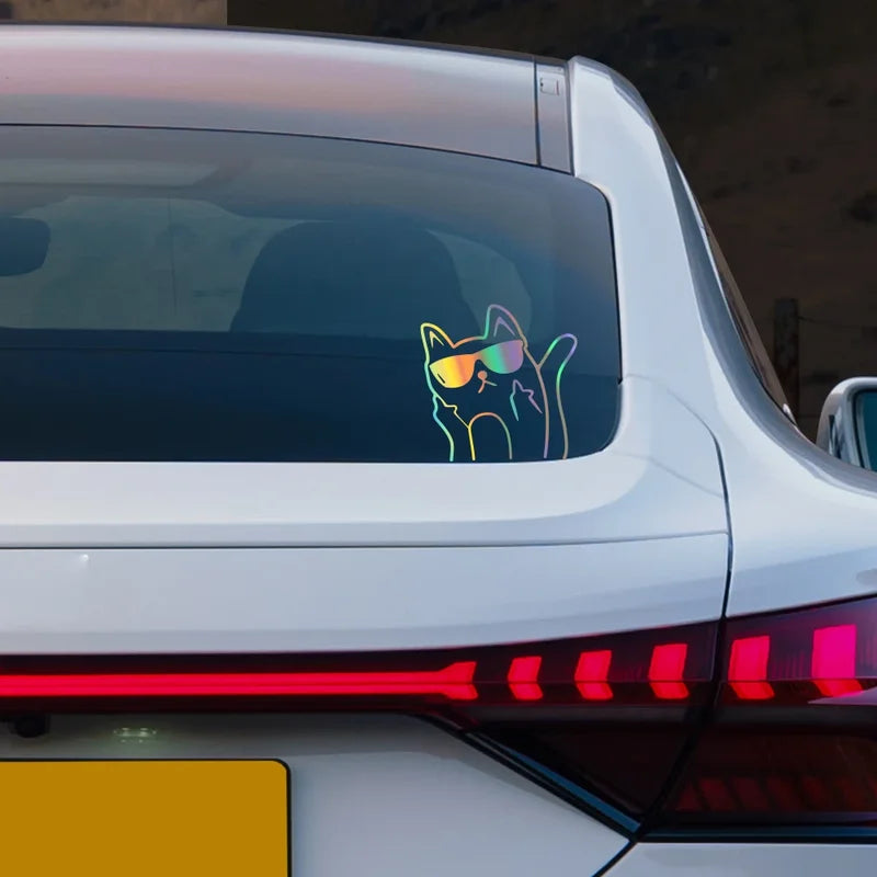 Cute Cat Car Stickers Waterproof Auto Body Decals - Creative Vehicle Decoration