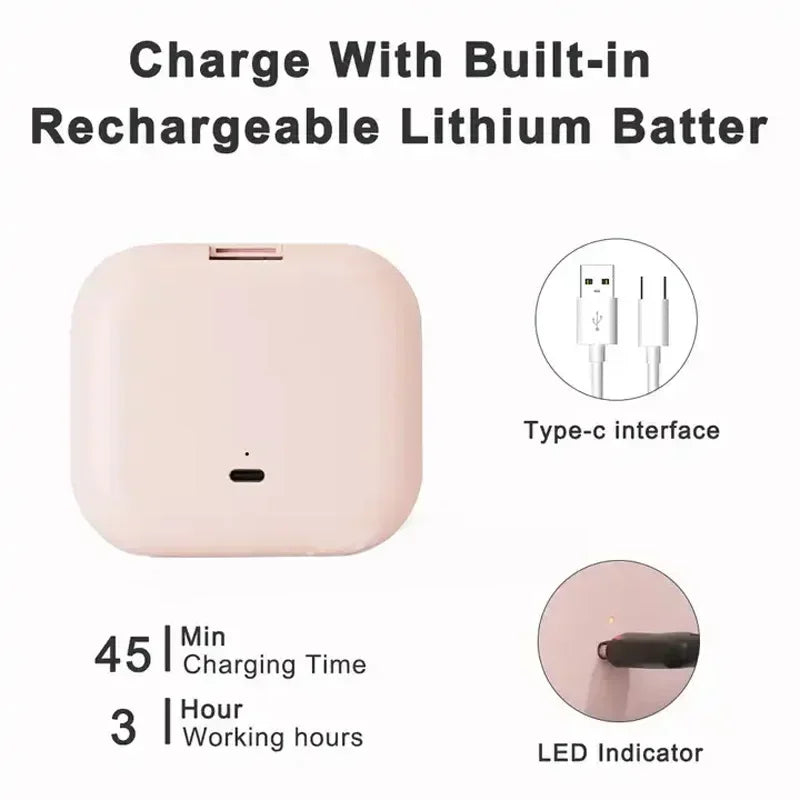 Mini Travel Folding LED Makeup Mirror with Lights & 2X Magnification