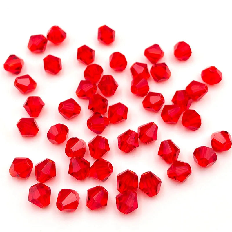 Multicolor Bicone Crystal Beads for Jewelry Making - Loose Glass Spacer Stones