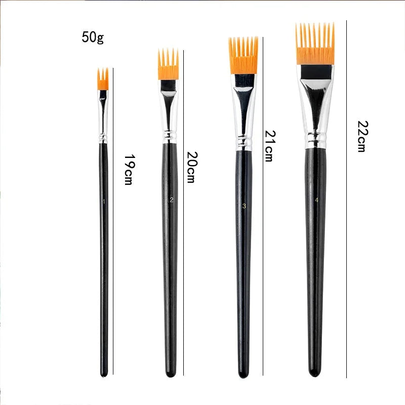4-Pack Art Paintbrush Set for Watercolor, Oil, Acrylic & Digital Painting