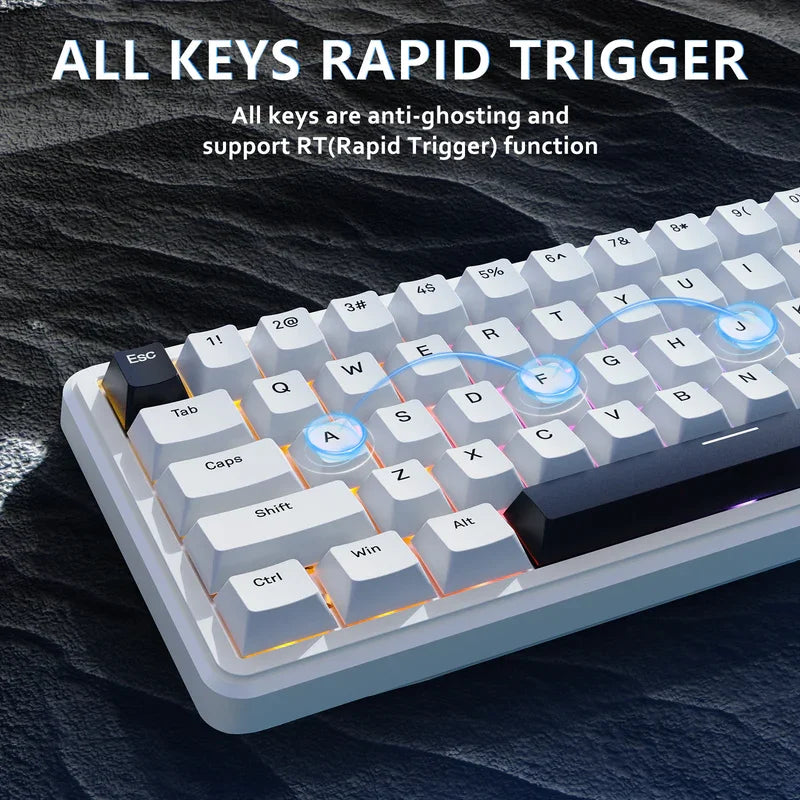 Wired Gaming Keyboard with RGB, 8000Hz Polling, Hot-Swappable Switches, PBT Keycaps