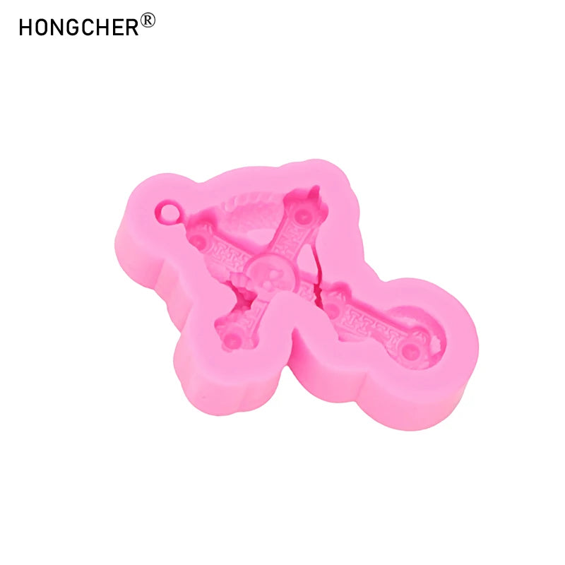 Silicone Mold for Jewelry Making Skull Dragon Crossbones DIY Pendant Necklace Craft
