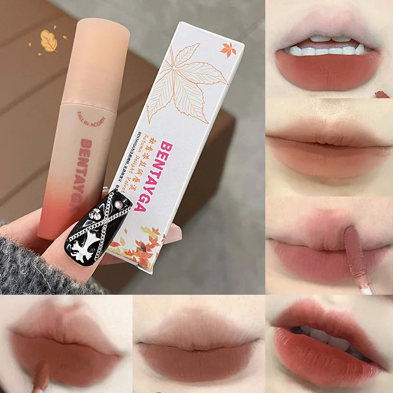 Velvet Lip Mud Matte Lip Tint - Skin-Tone Enhancing Nude Lip Makeup Set