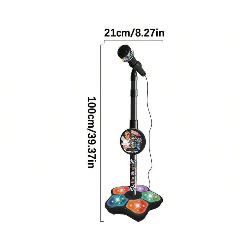 Kids Microphone Stand Toy for Children’s Karaoke & Pretend Play - Portable & Durable