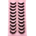 10Pairs 8D Mink False Eyelashes Natural Volume & Dramatic Look - Wholesale Makeup Tool
