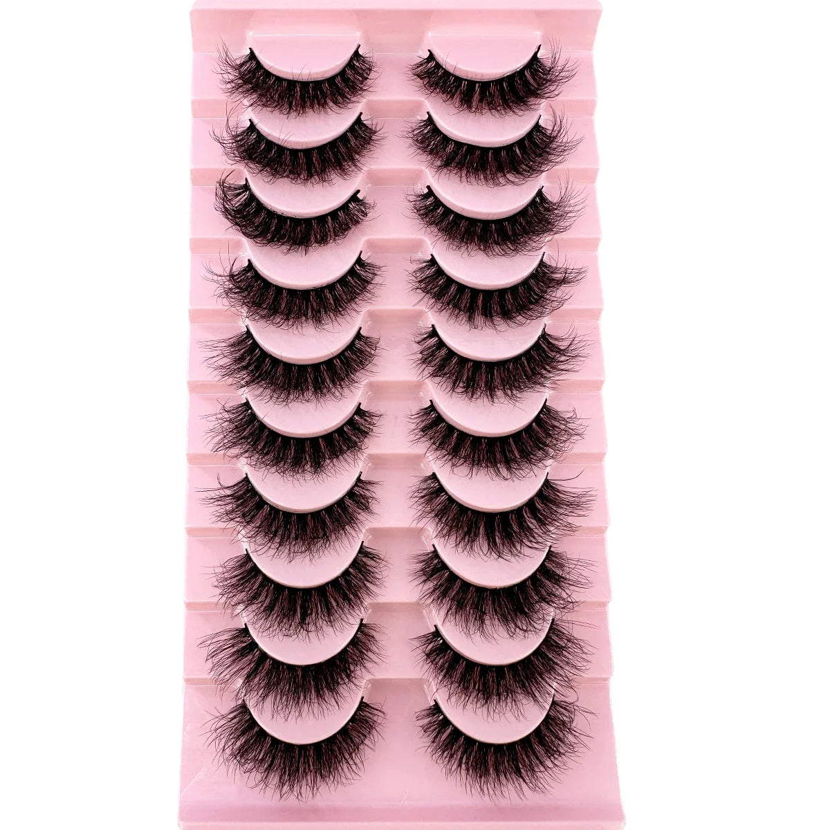 10Pairs 8D Mink False Eyelashes Natural Volume & Dramatic Look - Wholesale Makeup Tool
