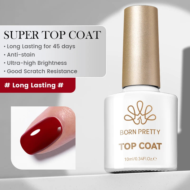 Gel Nail Polish Set 10ml Base & Top Coat Long-Lasting Manicure Kit