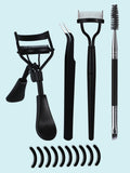 8/14PCS Eyelash Tool Set with Eyelash Curler - Stainless Steel, All Eye Types