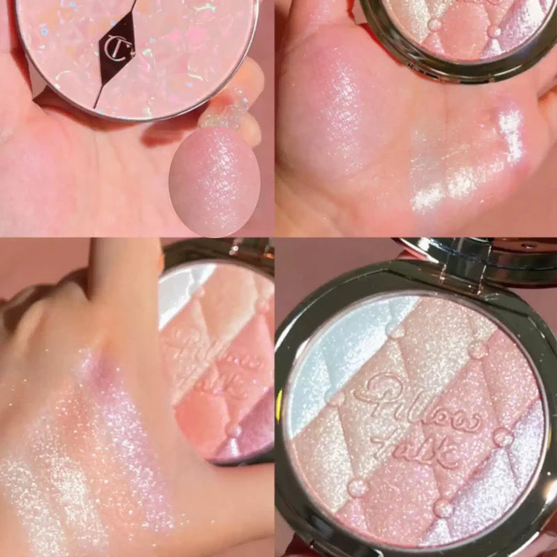 Multi-Purpose Eye Shadow Palette with Highlight and Contour Shades - Shell Gem Design