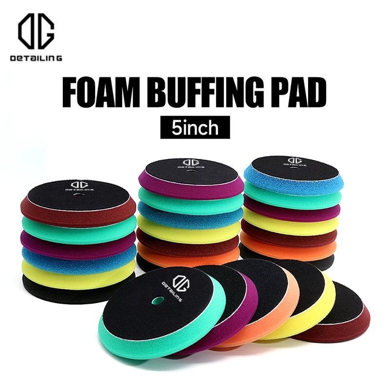 Car Polishing Foam Pads Set - 3/5/6 Inch Dual Action & Rotary Buffing Pads