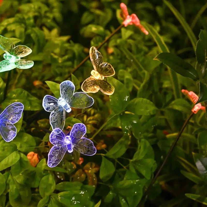 Solar Butterfly Garden Lights Outdoor Waterproof Stake Lights for Yard Pathway Patio