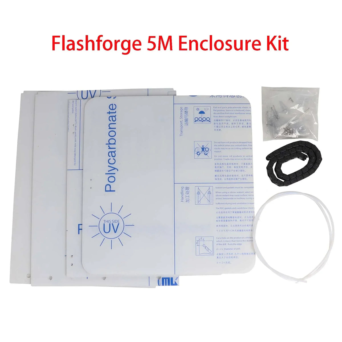 3D Printer Enclosure Kit for Flashforge Adventurer 5M - Clear Polycarbonate 3mm