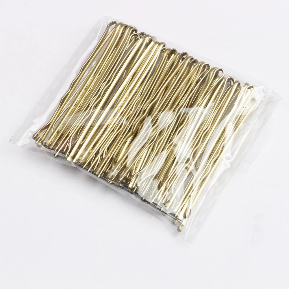 50pcs Women Girls Solid Hair Clips Bobby Pins Hair Accessories - 5cm