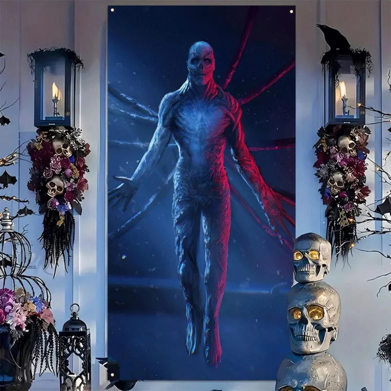 Halloween & Christmas Stranger Banner - Indoor Outdoor Festive Decoration