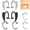 8pcs Fake Lip Ring Vampire Teeth Ring Set Non-Piercing Lip Cuff Jewelry for Women Men