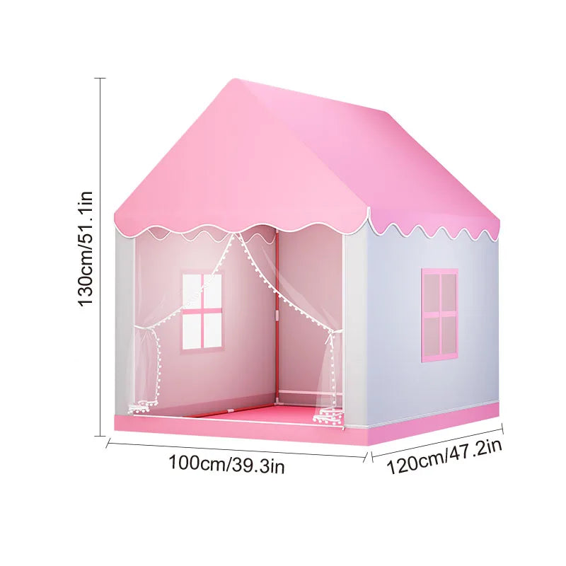 Children's Fairy Tale Castle Tent for Kids, Portable Pretend Play House, Holiday Gift