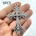 Cross Pendant Keychain Bag Charm Set - Retro Diamond Hip Hop Accessories DIY Jewelry
