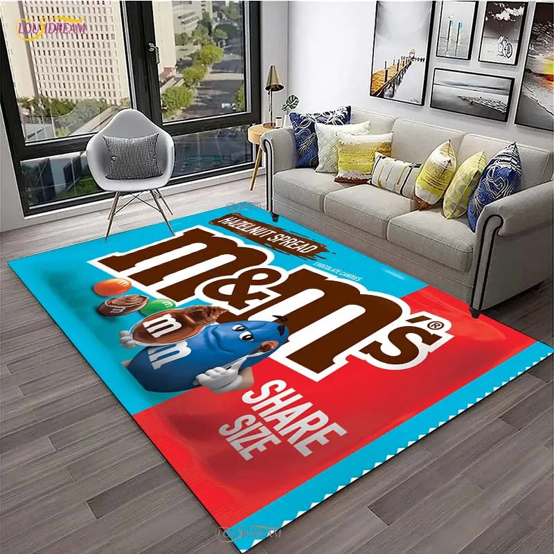 Kawaii Cartoon Carpet for Living Room Bedroom Yoga Area Rug Floor Mat Non-Slip Decor