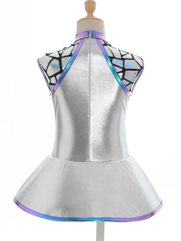 Girls Alien Cosplay Costume Space Spacecraft Tutu Dress for Roleplay & Halloween