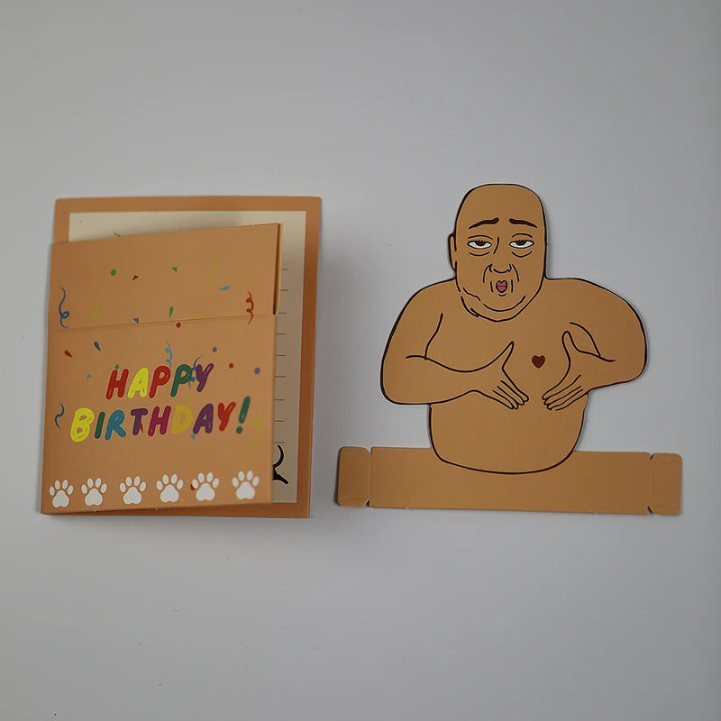 Funny Happy Birthday Pop-Up Card for Party Office Home Decor - Cute Desktop Novelty