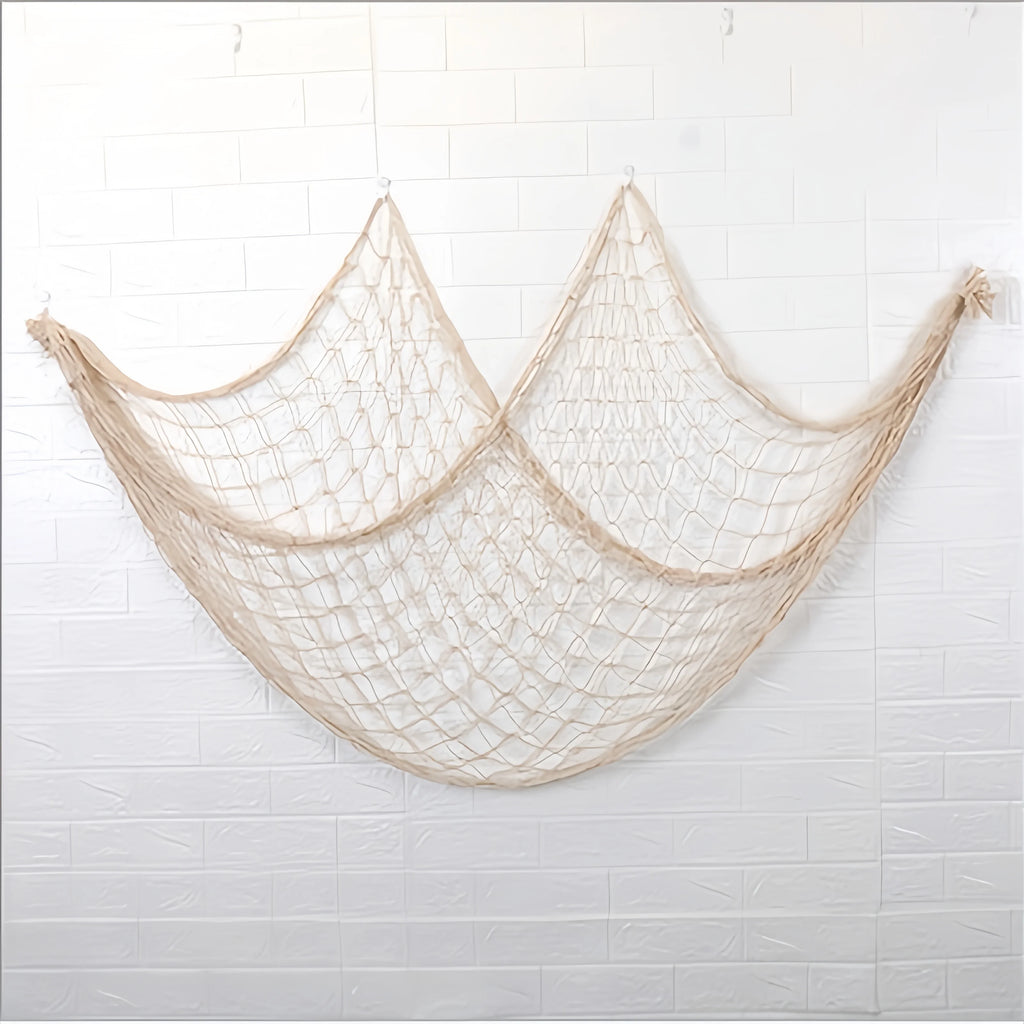 Nautical Mesh Fishing Net Decor 80x40 Inches for Wall, Ceiling & Party Decor
