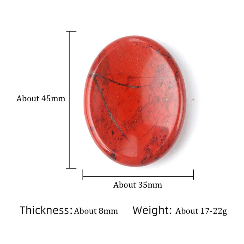 Natural Crystal Amethyst Oval Worry Stone for Jewelry & Relaxation