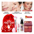 6-Piece Face Primer & Concealer Set with Blush Palette and Makeup Sponge - Christmas Gift