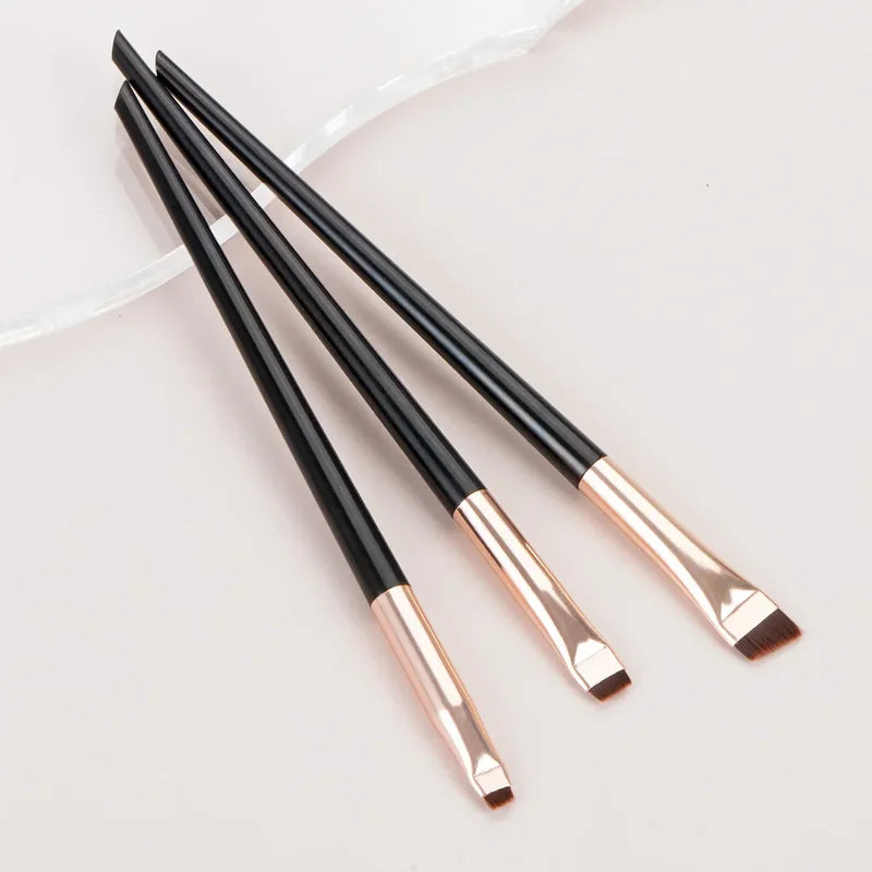 Eyebrow & Eye Makeup Brush Set - Ultra-Thin Angled Eyeliner & Eyeshadow Tools