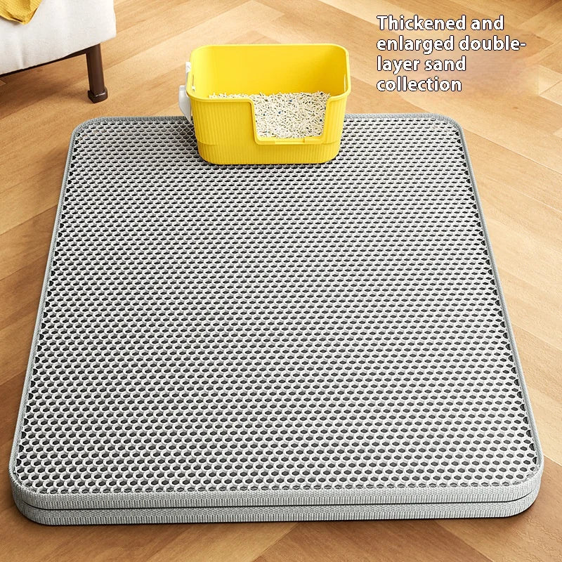 Large Cat Litter Box Mat with Non-Slip Waterproof Eco-Friendly Design