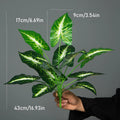 Artificial Tropical Plant with Green Palm & Monstera Leaves for Home Decor
