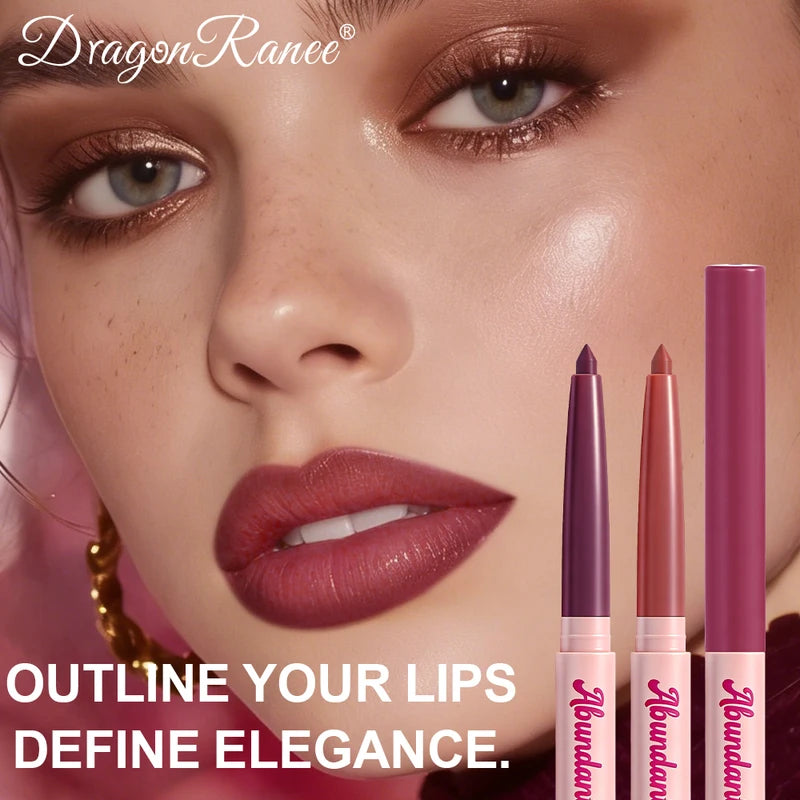12 Colors Matte Waterproof Lip Liner Pencil - Long Lasting, Nude & Bright Shades