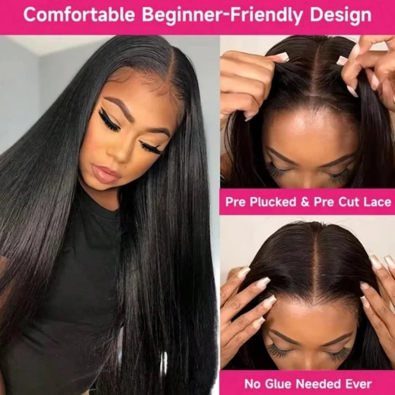 250% Density Brazilian Human Hair Wigs 13x4 13x6 Lace Front Pre Plucked Natural Hairline