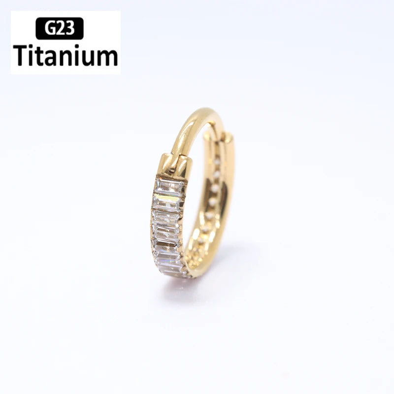 Titanium Body Piercing Earrings Septum Nose Ring Cartilage Helix Tragus Ear Jewelry 16G